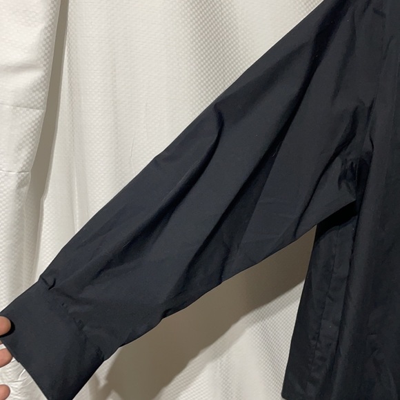 Foxcroft 20w black button down blouse nwot wrinkle free fabric cotton polyester - Picture 4 of 8